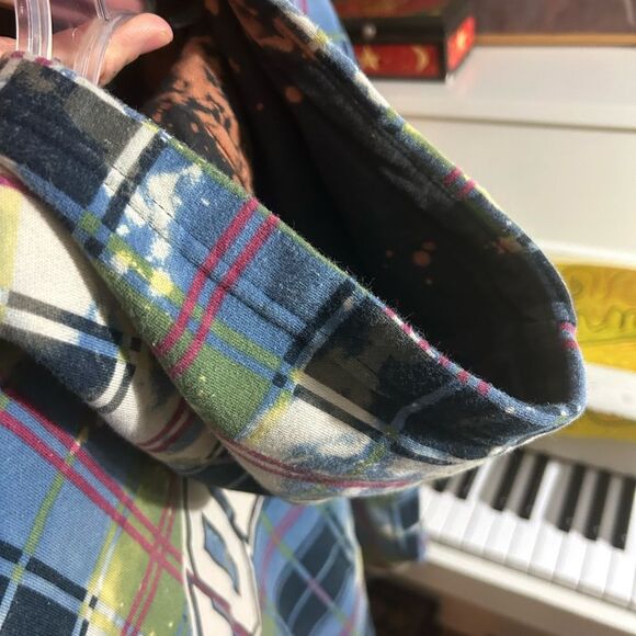 Air Jordan Essential Blue Green Plaid Holiday Hoodie DV1578-333 Men’s Size M - Picture 10 of 14